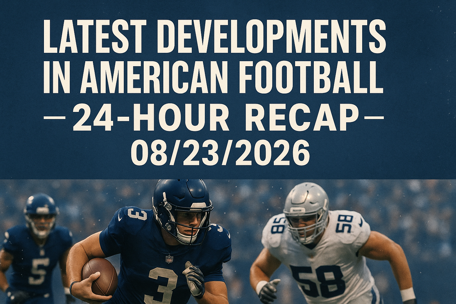Latest Developments in American Football: 24-Hour Recap 08/23/2026 1 dalle 6a8aebc285a857.68413563