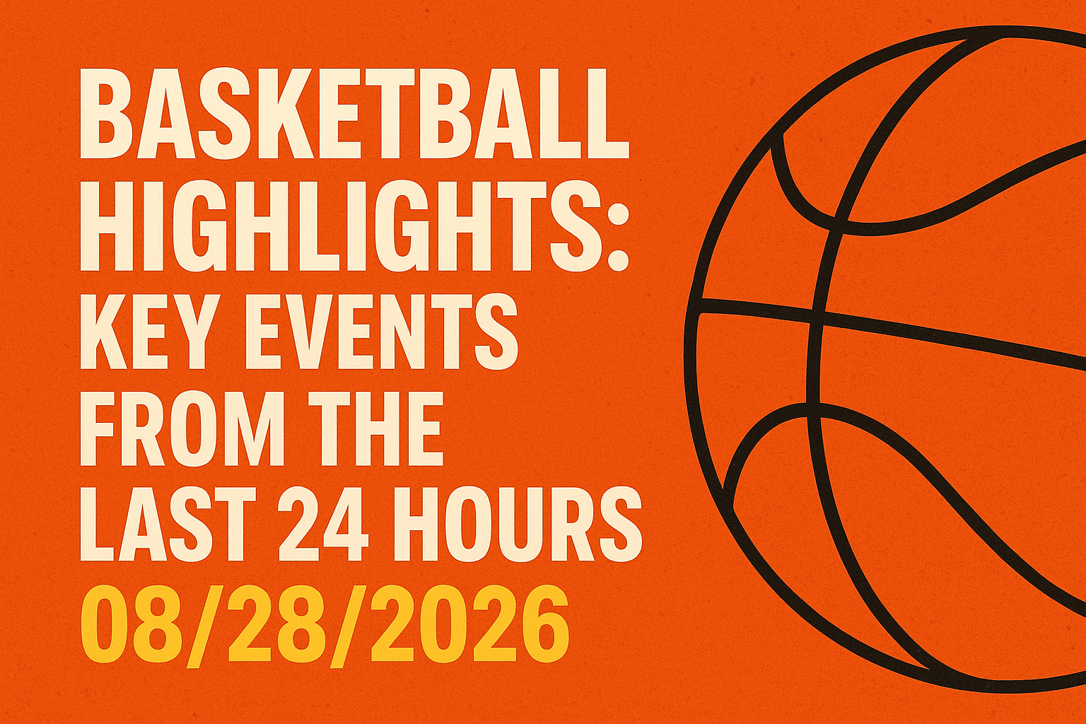 Basketball Highlights: Key Events from the Last 24 Hours 08/28/2026 1 dalle 6a91ffcb51ce66.08738244