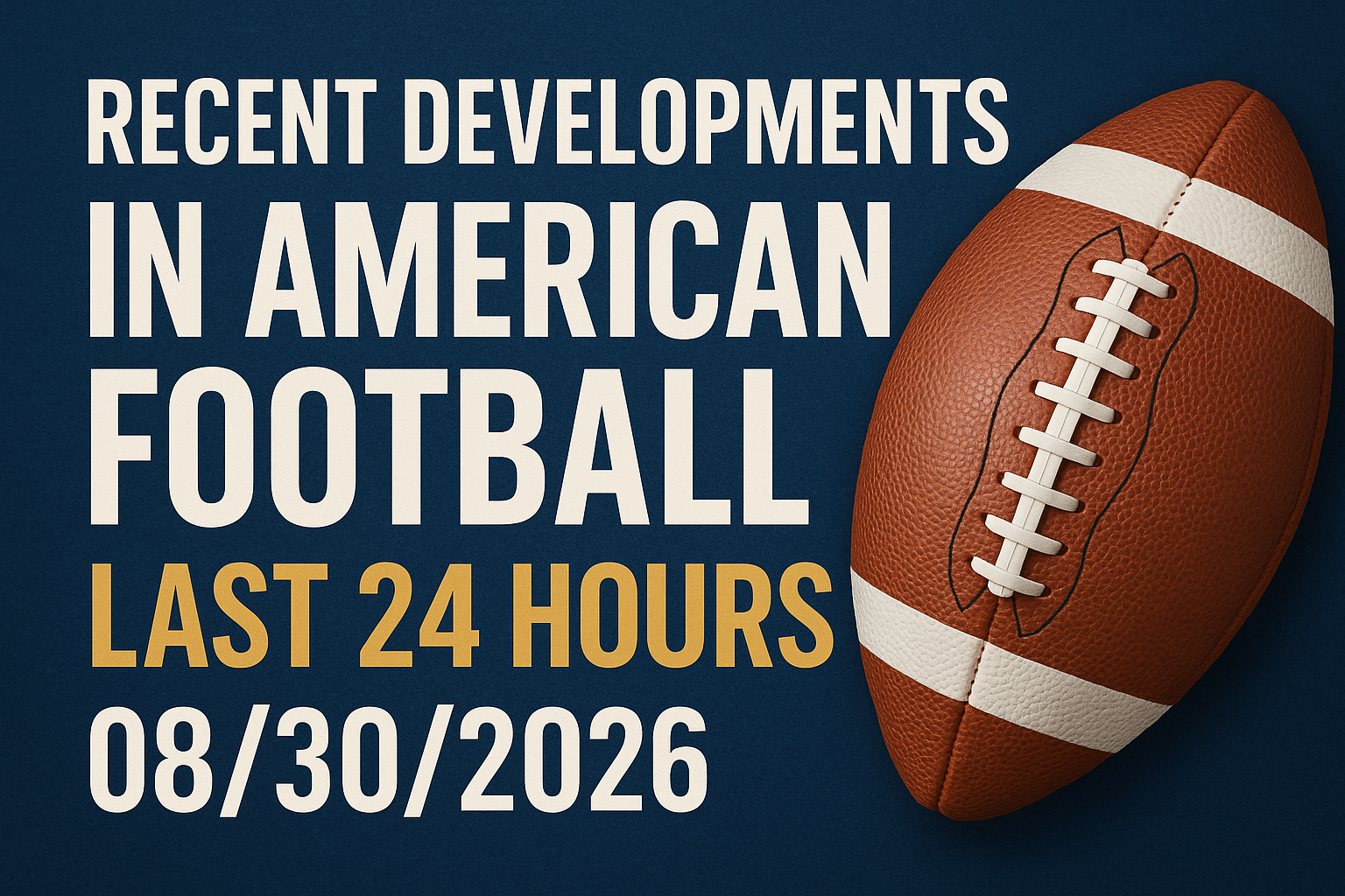 Recent Developments in American Football: Last 24 Hours 08/30/2026 1 dalle 6a942a8518c500.40677312