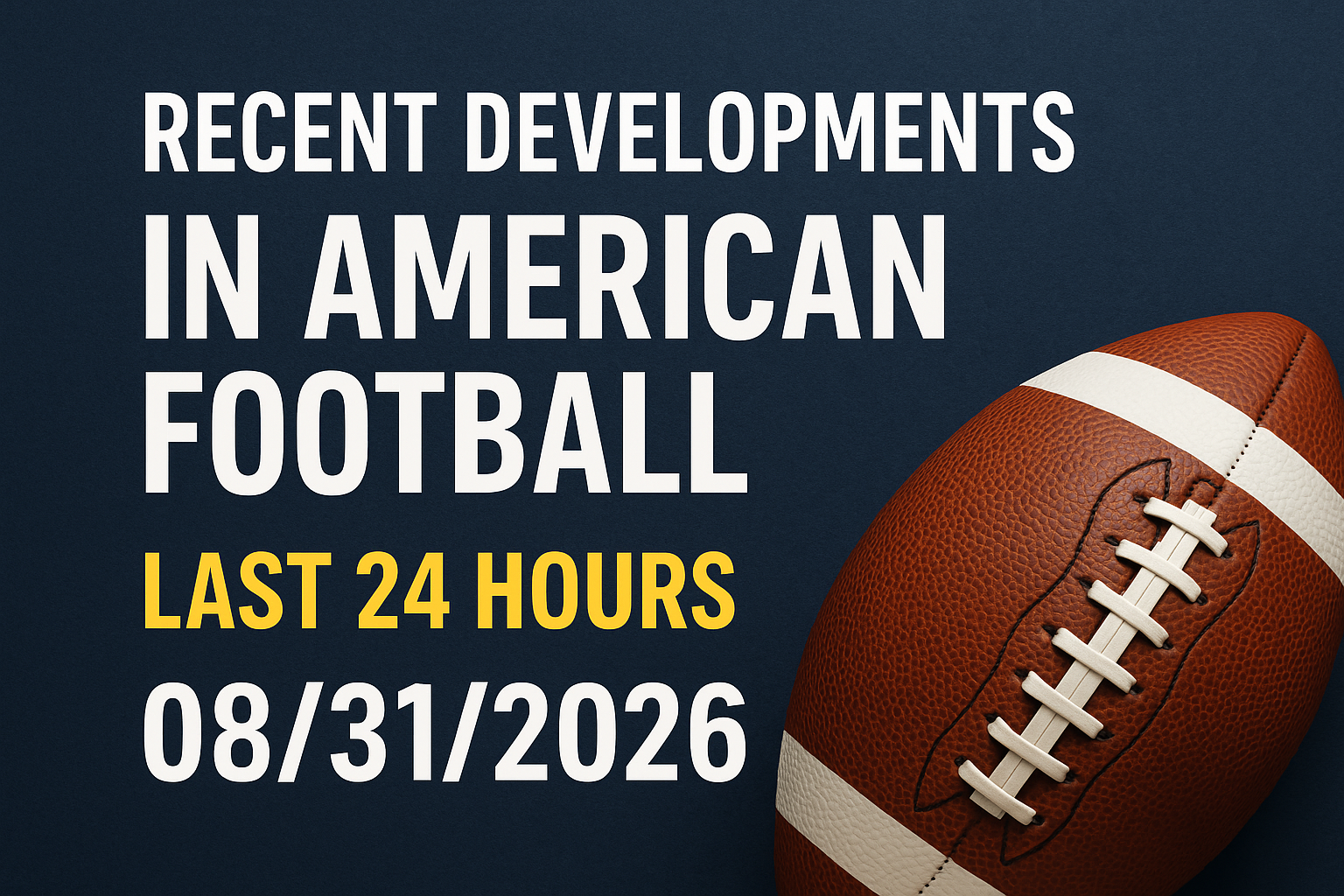 Recent Developments in American Football: Last 24 Hours 08/31/2026 1 dalle 6a957c3a4a2e95.91574124