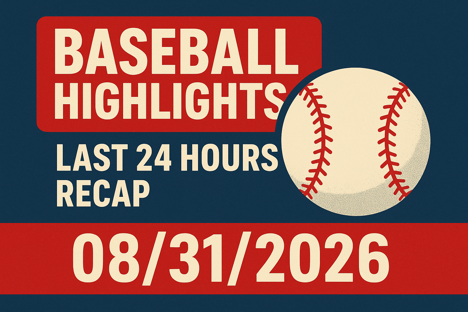 Baseball Highlights: Last 24 Hours Recap 08/31/2026 1 dalle 6a95808f18e4e5.74968631