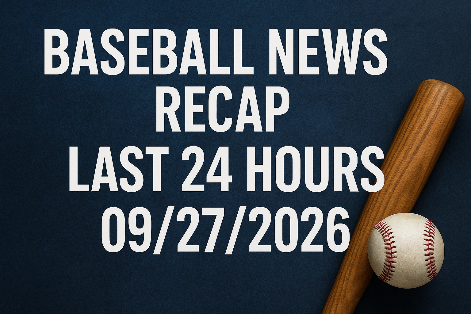 Baseball News Recap: Last 24 Hours 09/27/2026 1 dalle 6ab922efda3f05.96862075