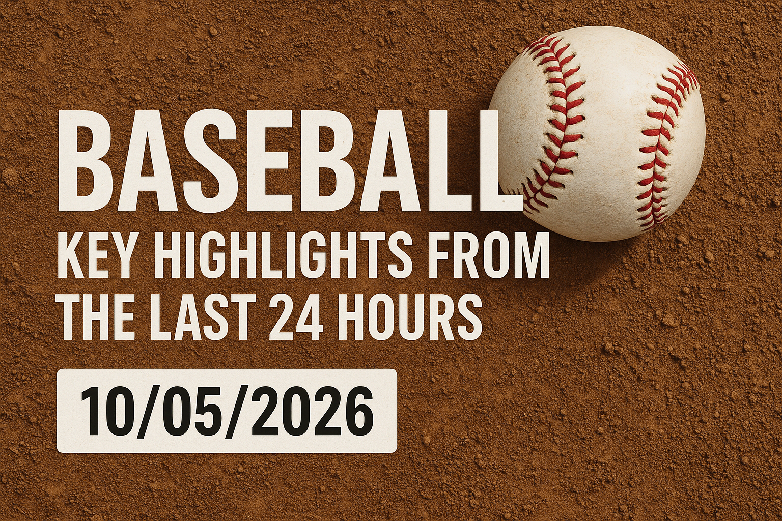 "Baseball: Key Highlights from the Last 24 Hours" 10/05/2026 1 dalle 6ac3b1e3181db0.78649698